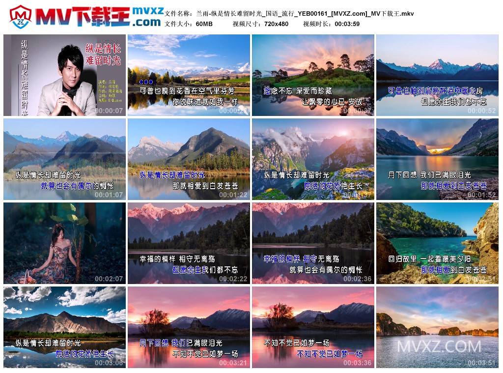 兰雨-纵是情长难留时光_国语_流行_YEB00161